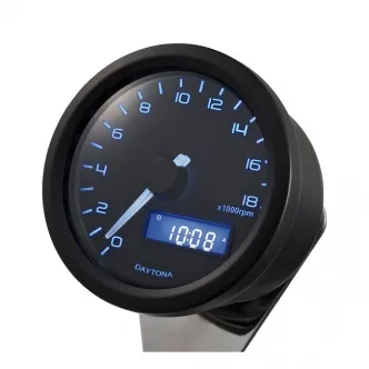 Doss Velona 60mm Tachometer 18000 RPM Black Housing, Blue Illumination (ARM441015)