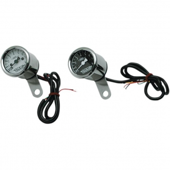 Drag Specialties 1.8 Inch Tachometer 8000 RPM Chrome, Black Face For 1999-2003 Twin Cam, 1986-2003 XL Models (21-6962NUDS)