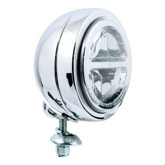 Doss 4-1/2 Inch FL Type LED Fog Light in Chrome Finish ECE Approved, 6 Watt At 12 Volt (ARM714209)