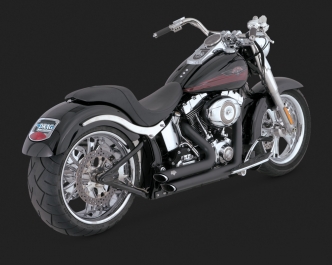 Vance & Hines Shortshots Staggered Performance Exhaust System In Black For Harley Davidson 1986-2011 Softail Motorcycles (47221)