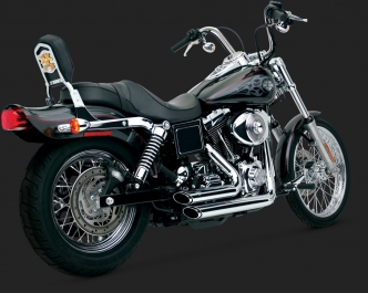 Vance & Hines Shortshots Staggered Performance Exhaust System In Chrome For Harley Davidson 1991-2005 Dyna Motorcycles (17213)