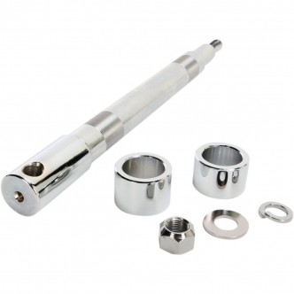 Drag Specialties Axle Kit Front 1 Inch in Chrome Finish For 2000-2007 FLT Models (16-0324NU)