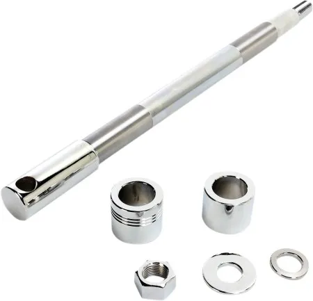 Drag Specialties Axle Kit Front 3/4 Inch in Chrome Finish For 2000-2006 FXST Models (16-0317NU)
