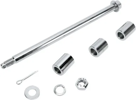 Drag Specialties Rear Axle Kit 13 Inch in Chrome Finish For 2000-2005 Dyna Glide Models (16-0401-BC520H)