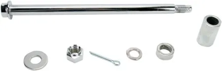 Drag Specialties Rear Axle 12.625 Inch in Chrome Finish For 2000-2007 Softail With 1 Inch Axle Nut Models (16-0304-BC520)