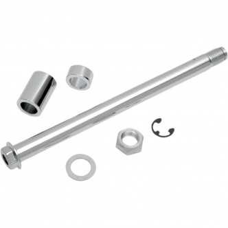 Drag Specialties Rear Axle Kit 13.375 Inch in Chrome Finish For 2008-2017 FXD Models (Except FXDF/FXDWG) (W16-0337)