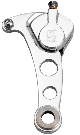 Kustom Tech 2 Piston Caliper And Bracket For Custom Bike With Springer Fork In Polished For Right Side 3/4 Inch Axle (03-100)