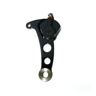 Kustom Tech 2 Piston Caliper And Bracket For Custom Bike With Springer Fork In Black For Right Side 3/4 Inch Axle (03-102)