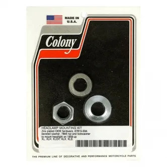 Colony Headlamp Mount Kit OEM Reproduction Hardware in Zinc Finish For 1959-1974 All Sportster Models (2307-3-Z)