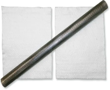 LA Choppers 2.5 Inch Outer Diameter By 24 Inch Long Baffle With Packing in Stainless Steel Finish For Universal Fitment (Sold Each) (LA-1225-24P)