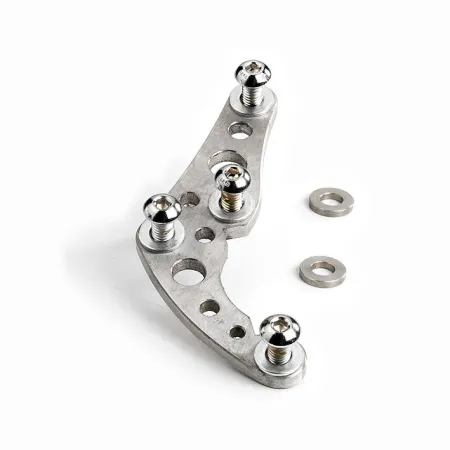 Kustom Tech SF Stainless Steel Front Bracket For Left And Right Side Mount On Showa Fork From 1984 to 1999 In Raw (03-301)