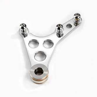 Kustom Tech Stainless Steel Bracket For Custom Springer Fork, For Left And Right Side Mount In Polished (03-310)