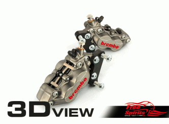Free Spirits Front 4 Piston Brake Caliper Kit In Titanium For Harley Davidson 2006-Up With Dual Disc Models (203909T)