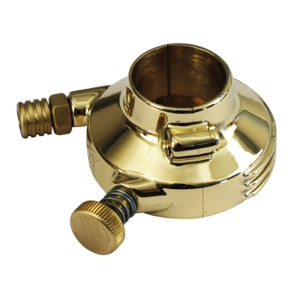 Kustom Tech Deluxe External Throttle Housing For 1 Inch Handlebars In Polished Brass (04-010)