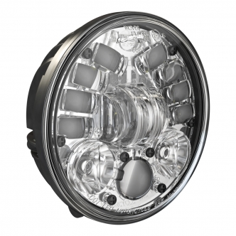 J.W. Speaker 8691 LED Adaptive 2 Headlight With Pedestal Mount With Chrome Bezel 5.75 Inch (14.5cm) (0555121)