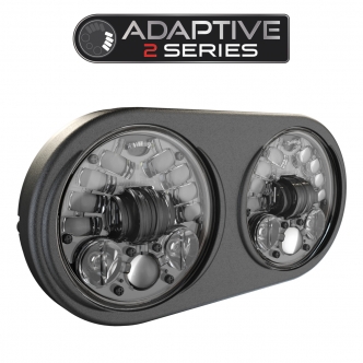 J.W. Speaker 8692 LED Adaptive 2 Headlight With Black Bezel For Harley Davidson 1999-2013 FLTR Motorcycles (0555131)