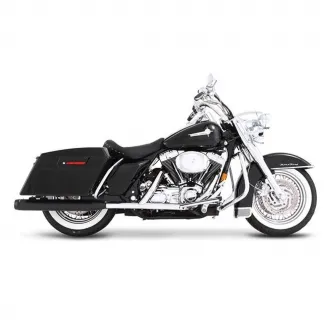 Rinehart Racing 4.5 Inch MotoPro 45 Slip-Ons In Black With Black End Caps For Harley Davidson 2017-2022 Touring Motorcycles (500-0111)