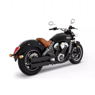 Rinehart Racing 3.5 Inch Slip-Ons In Black With Black End Caps For 2015-2024 Indian Scout Motorcycles (500-0505)