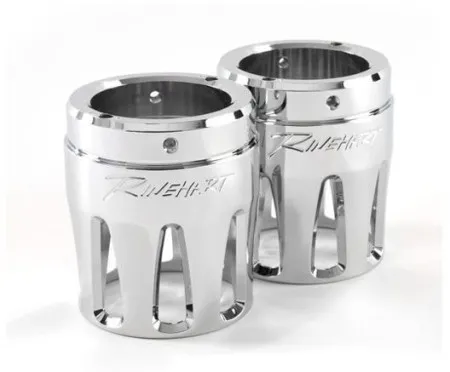 Rinehart Racing 4 Inch Merge End Caps In Chrome Finish (Pair) (900-0121)
