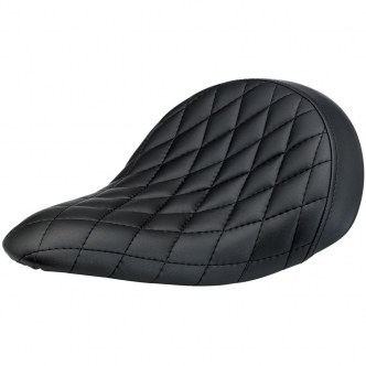 Biltwell Slimline Seat, Diamond Solo Seat 10 Inch Wide x 13 Inch Long in Black (4002-101)