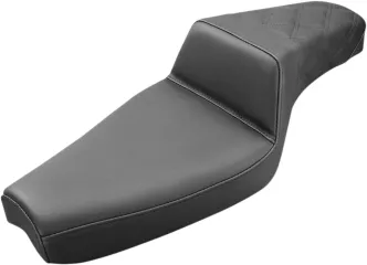 Saddlemen 2-Up Seat Step Up Front/Rear Vinyl/Saddlegel in Black For 2004-2020 Harley Davidson Sportster (4.5G Tank) Models (807-03-173)