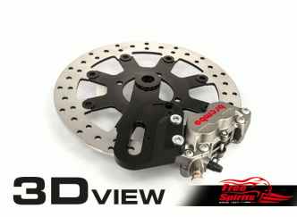 Free Spirits Rear Upgrade 4 Piston Caliper Kit In Titanium Finish For Triumph Thruxton 1200 And Speed Twin Models (305311T)