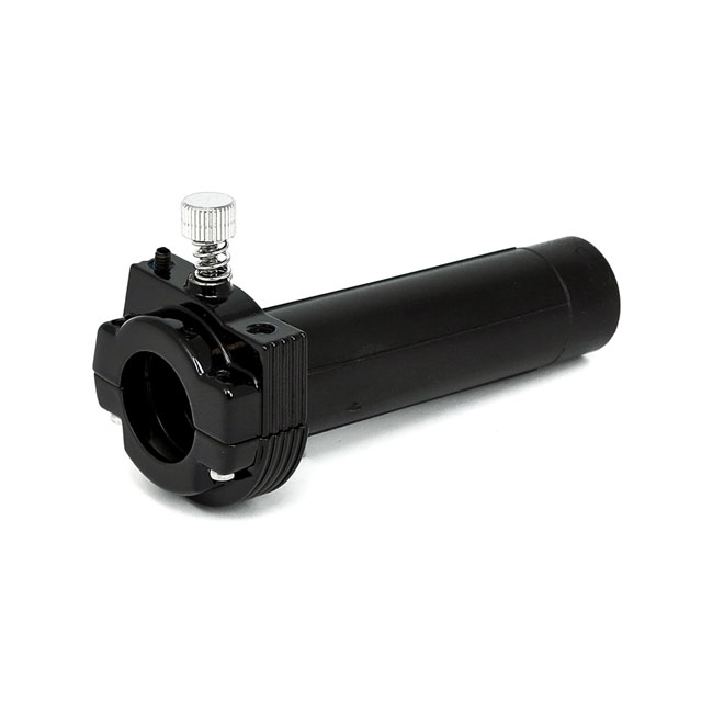 Doss Throttle Assembly Without Grips Single Cable OEM Style Throttle Clamp in Black Finish For