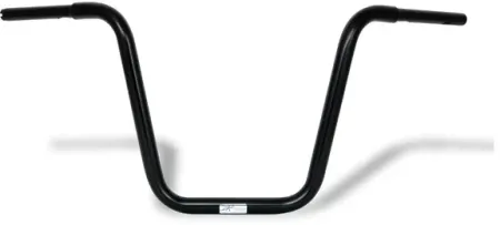 Fehling 16 inch Ape Hanger Handlebar, 1 1/4 Inch Throttle By Wire in Black Finish For 2008-2020 Harley Davidson E-Throttle With 1 Inch Risers Models (C55-235B)
