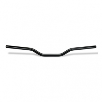 Biltwell Tracker Mid 1 Inch Smooth Handlebars in Black Finish For Universal Fitment (Excluding Harley Davidson With Stock Hand Controls) (6008-2012)