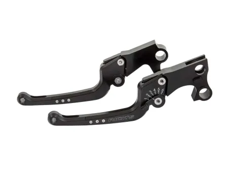 Ricks Motorcycles Adjustable Lever Kit, Good Guys in Black Finish For Harley Davidson 2018-2023 Softail Models (85-5030000-B)