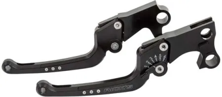 Ricks Motorcycles Adjustable Lever Kit, Good Guys in Black Finish For 2017 FLSS, FXSE Models (85-7030000-B)