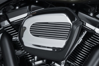 Kuryakyn Finned Air Cleaner Accent In Satin Black & Machined For Harley Davidson 2017-2020 Touring & Trike Models (6061)