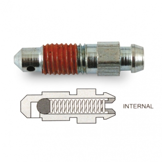 Goodridge Speed Brake Bleeder Screws For Rear 1958-62 Big Twin wheel Cylinders; 1972-79 FL; 1971-77 FX & Front 1972-79 FL; 1973-77 FX, XL In Zinc (ARM088029)