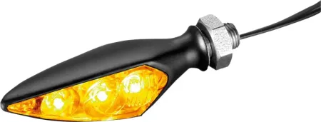 Kellermann Rhombus S Extreme FR/RL in Black Finish Front Right / Rear Left, Turn Signal With Clear Glass, HighPower Double LED Technology, 35x11.5x11.5mm (167.250)
