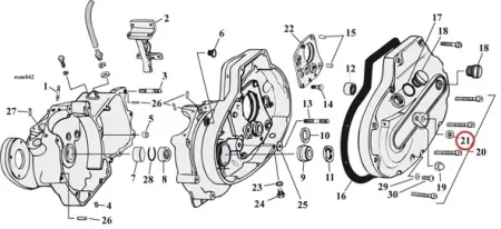 thumbnail image 2 of JINFANNIBI Transmission Rebuild Gasket & Seal Kit – Fits Harley 5 & 6-Speed Models 2 of 5