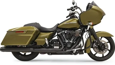 Bassani Quick Change Series 4 Inch Slip on Muffler For Harley Davidson 2017-2024 Touring Models In Black (1F742B)
