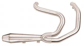 Two Brothers Racing 2-Into-1 Exhaust System Generation II Muffler in Raw Finish For 2014-2022 Sportster Models (005-4700199)