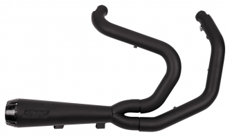 Two Brothers Racing 2-Into-1 Exhaust System Competition-S Muffler With Carbon Fiber End Cap in Ceramic Black Coated Finish For 2014-2022 Sportster Models (005-4580199-B)
