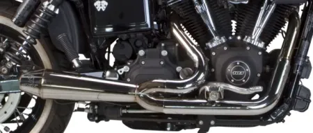 Two Brothers Racing 2-Into-1 Exhaust System Generation II Muffler in Polished Finish For 2006-2017 Dyna Models (005-4690199-P)