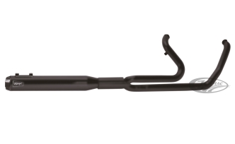 Two Brothers Racing Competition-S 2-Into-1 Exhaust With Carbon Fiber End Cap Race Version in Black Ceramic Coated Finish For 2017-2023 Touring Models (005-4680199-B)