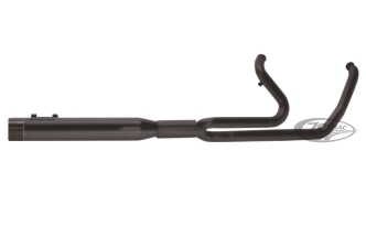 Two Brothers Racing 2-Into-1 Exhaust System Competition-S Muffler With Black Aluminium End Cap in Black Finish For 2017-2023 Touring Models (005-4640199-B)
