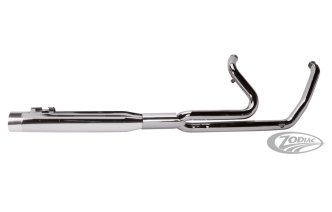 Two Brothers Racing Competition-S 2-Into-1 Exhaust System in Chrome With Polished Aluminium End Cap For 2017-2023 Touring Models (005-4640199-P)