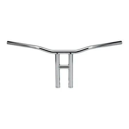 Biltwell Tyson 12 Inch O/S Slotted Handlebars In Chrome Finish For 1982-2023 Harley Davidson Models (Excl. 08-21 E-Throttle) (6242-1053)