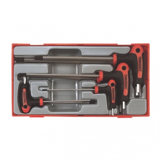 TengTools T-Allen Wrench Set 7-PC From 3/32 Inch To 5/16 Inch In Tray US Sizes (ARM270125)