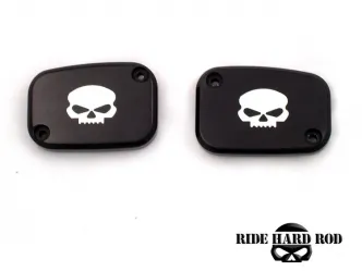Ride Hard Rod Brake And Clutch Cap Skull Design for 2007 Up V-Rod Models (R2021)