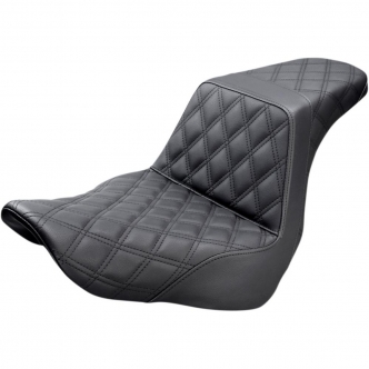 Saddlemen Seat Step Up LS Front With Passenger Lattice in Black For 2018-2020 FLSB/FXLR Models (818-29-175)