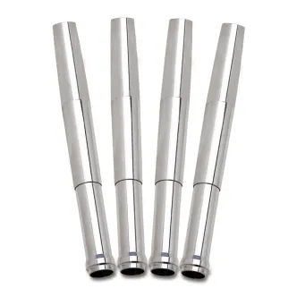Jims Billet Aluminium Chrome Pushrod Cover Kit For 99-17 Twin Cam (3004)