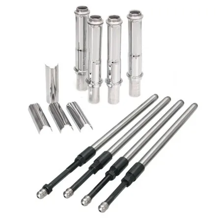 S&S Quickee Pushrod & Cover Kit in Chrome Finish For Harley Davidson 1999-2017 TCA/B, 88 Inch Up To 124 Inch Engines (106-6051)
