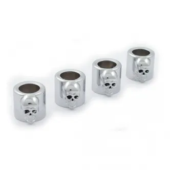 Doss Skull Spring Covers For 1936-2020 B.T & 1957-1990 XL In Chrome (90037A)