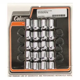 Colony Ribbed Lower Pushrod Cover Set For 57-E79 XL In Chrome (ARM713989)